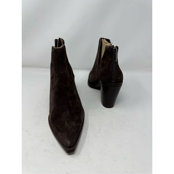 Vince Camuto Gigietta Suede Back Zip Chelsea Booties Brown Size 7.5 NWOB - Picture 4 of 14